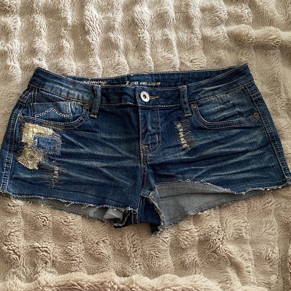 Women's Distressed Blue Jean Shorts